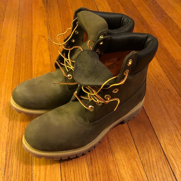 olive timberlands mens